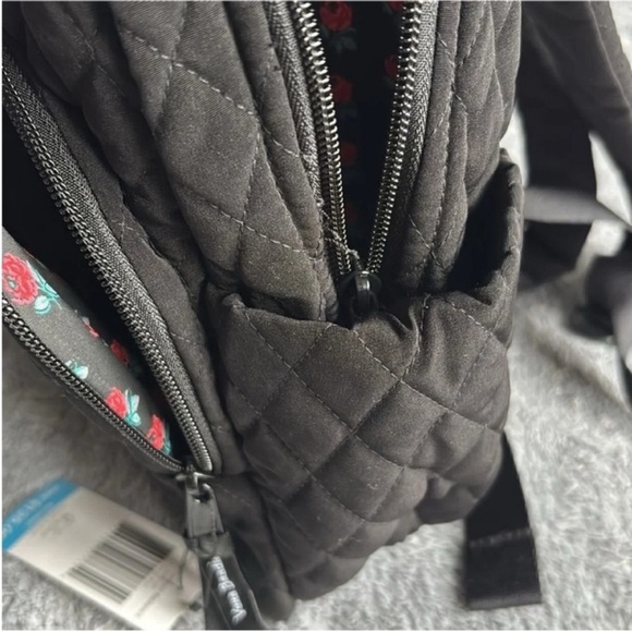 Vera Bradley Essential Compact Backpack in Microfiber Classic Black NWT - Picture 8 of 9